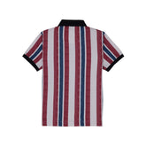 Status Quo Boys All-Over Striped Printed Polo Collar Tshirt